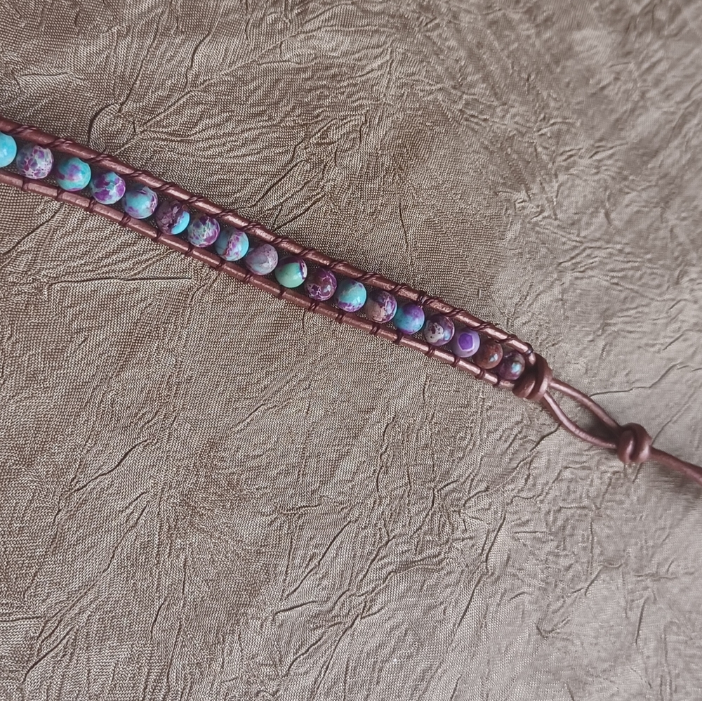 Colorful Gemstone Wrap bracelet - Picture 4 of 5